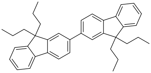 2,2'-Bi-9H-fluorene, 9,9,9',9'-tetrapropyl- Struktur