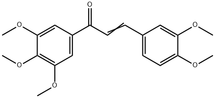 (E)-3-(3,4-dimethoxyphenyl)-1-(3,4,5-trimethoxyphenyl)prop-2-en-1-one Struktur