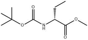 Butanoic acid, 2-[[(1,1-dimethylethoxy)carbonyl]amino]-, methyl ester, (2R)- Struktur