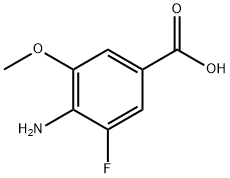 4-Amino-3-fluoro-5-methoxy-benzoic acid Struktur