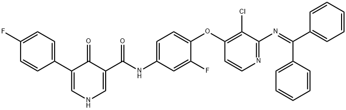 3-Pyridinecarboxamide, N-[4-[[3-chloro-2-[(diphenylmethylene)amino]-4-pyridinyl]oxy]-3-fluorophenyl]-5-(4-fluorophenyl)-1,4-dihydro-4-oxo-