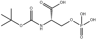 L-Serine, N-[(1,1-dimethylethoxy)carbonyl]-, dihydrogen phosphate (ester) (9CI) Struktur