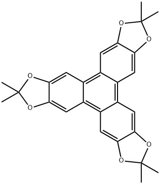 Triphenyleno[2,3-d:6,7-d':10,11-d'']tris[1,3]dioxole, 2,2,7,7,12,12-hexamethyl- Struktur