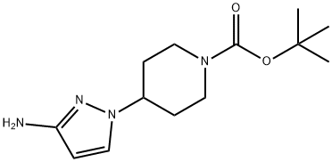 tert-butyl 4-(3-aminopyrazol-l-yl)piperidine-l-carboxylate Struktur