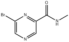 2-Pyrazinecarboxamide, 6-bromo-N-methyl- Struktur