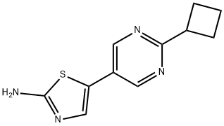 2-Amino-5-(2-cyclobutylpyrimidyl-5-yl)thiazole Struktur