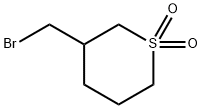 3-(bromomethyl)tetrahydro-2H-thiopyran 1,1-dioxide(SALTDATA: FREE) Struktur