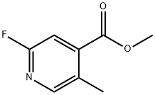 4-Pyridinecarboxylic acid, 2-fluoro-5-methyl-, methyl ester Struktur