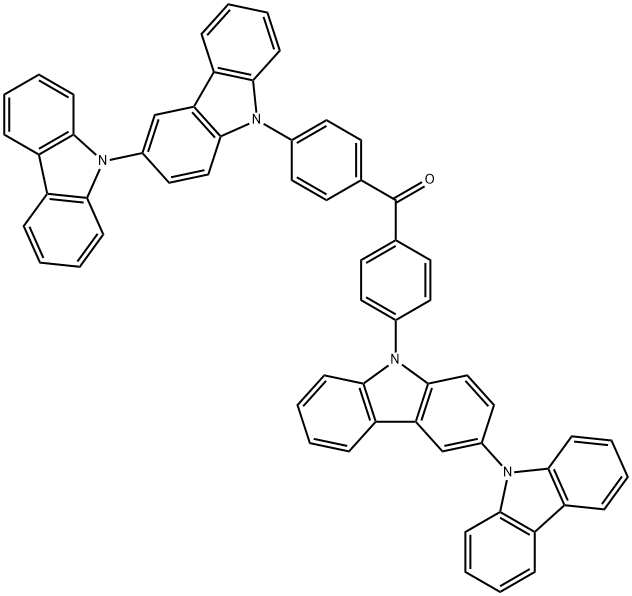 Bis(4-(9H -3,9'-bicarbazol-9-yl)phenyl)methanone Struktur