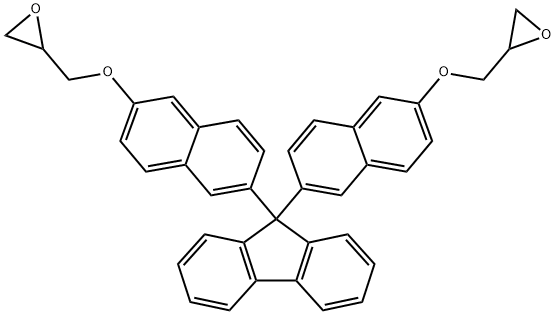 2,2'-[9H-fluorene-9-ylidenebis(6,2-naphthalenediyloxymethyl)]bis- Struktur