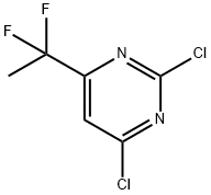 Pyrimidine, 2,4-dichloro-6-(1,1-difluoroethyl)- Struktur