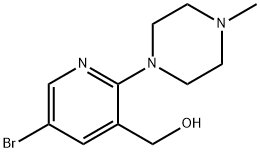 [5-bromo-2-(4-methylpiperazin-1-yl)pyridin-3-yl]methanol Struktur