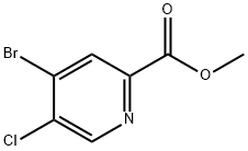 2-Pyridinecarboxylic acid, 4-bromo-5-chloro-, methyl ester Struktur