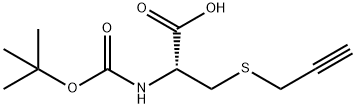 (2R)-2-[(2-methylpropan-2-yl)oxycarbonylamino]-3-prop-2-ynylsulfanylpropanoic acid Struktur