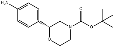 (R)-Tert-Butyl 2-(4-aminophenyl)morpholine-4-carboxylate Struktur