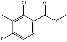 Methyl 2-chloro-4-fluoro-3-methylbenzoate Struktur