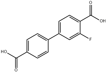 4-(4-carboxyphenyl)-2-fluorobenzoic acid Struktur