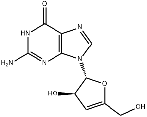 Guanosine, 3',4'-didehydro-3'-deoxy- Struktur