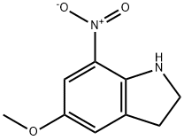 1H-Indole, 2,3-dihydro-5-methoxy-7-nitro- Struktur