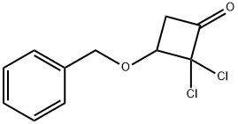 Cyclobutanone, 2,2-dichloro-3-(phenylmethoxy)- Struktur