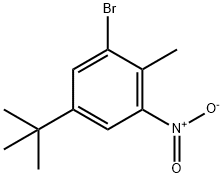 1-bromo-5-(1,1-dimethylethyl)-2-methyl-3-nitroBenzene Struktur