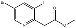 Methyl 2-(5-bromo-3-fluoropyridin-2-yl)acetate Struktur