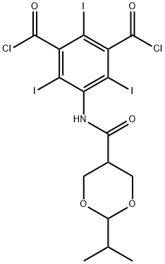 2,4,6-triiodo-5-[[[2-(1-methylethyl)-1,3-dioxan-5-yl]carbonyl]amino]-1,3-Benzenedicarbonyl dichloride Struktur