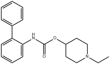 Carbamic acid, N-[1,1'-biphenyl]-2-yl-, 1-ethyl-4-piperidinyl ester Struktur