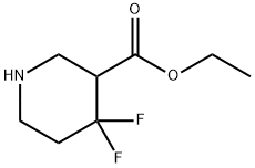 Ethyl 4,4-difluoropiperidine-3-carboxylate Struktur