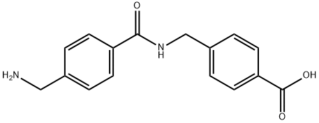 Benzoic acid, 4-[[[4-(aminomethyl)benzoyl]amino]methyl]- Struktur