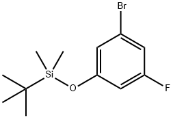 3-Bromo-5-fluorophenoxy(tert-butyl)dimethylsilane Struktur