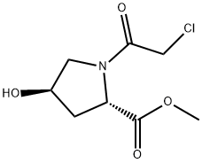 L-Proline, 1-(2-chloroacetyl)-4-hydroxy-, methyl ester, (4R)- Struktur