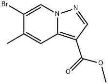 methyl 6-bromo-5-methylH-pyrazolo[1,5-a]pyridine-3-carboxylate Struktur