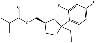 Propanoic acid, 2-methyl-, [(3S)-5-(2,4-difluorophenyl)tetrahydro-5-(iodomethyl)-3-furanyl]methyl ester