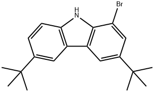 9H-Carbazole, 1-bromo-3,6-bis(1,1-dimethylethyl)- Struktur