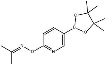 (propan-2-ylidene)({[5-(tetramethyl-1,3,2-dioxaborolan-2-yl)pyridin-2-yl]oxy})amine Struktur