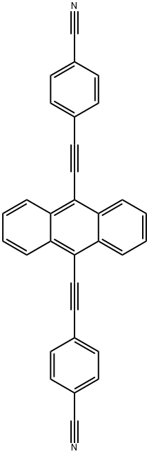 4,4'-(anthracene-9,10-diylbis(ethyne-2,1-diyl))dibenzonitrile Struktur