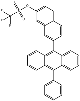 Methanesulfonic acid, 1,1,1-trifluoro-, 7-(10-phenyl-9-anthracenyl)-2-naphthalenyl ester Struktur