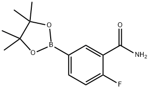 Benzamide, 2-fluoro-5-(4,4,5,5-tetramethyl-1,3,2-dioxaborolan-2-yl)- Struktur