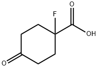 Cyclohexanecarboxylic acid, 1-fluoro-4-oxo- Struktur