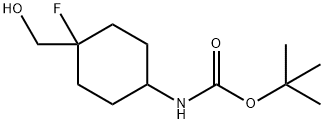 Carbamic acid, N-[4-fluoro-4-(hydroxymethyl)cyclohexyl]-, 1,1-dimethylethyl ester Struktur