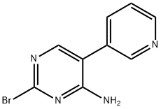 2-Bromol-4-amino-5-(3-pyridyl)pyrimidine Struktur