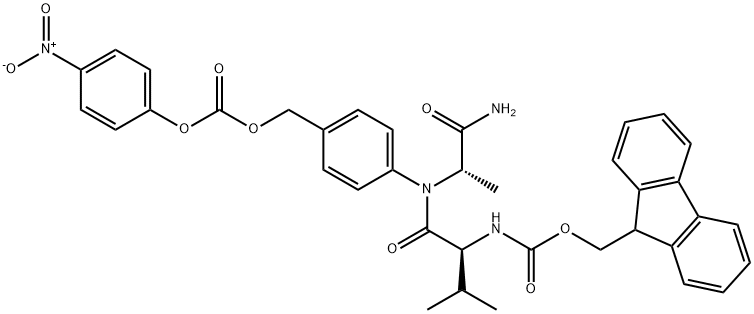 Fmoc-Val-Ala-pAB-PNP Struktur