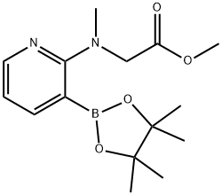 methyl 2-{methyl[3-(tetramethyl-1,3,2-dioxaborolan-2-yl)pyridin-2-yl]amino}acetate Struktur