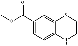 2H-1,4-Benzothiazine-7-carboxylic acid, 3,4-dihydro-, methyl ester Struktur