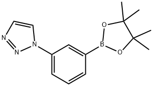 1-[3-(tetramethyl-1,3,2-dioxaborolan-2-yl)phenyl]-1H-1,2,3-triazole Struktur