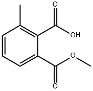 1,2-Benzenedicarboxylic acid, 3-methyl-, 1-methyl ester Struktur