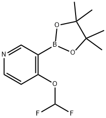 Pyridine, 4-(difluoromethoxy)-3-(4,4,5,5-tetramethyl-1,3,2-dioxaborolan-2-yl)- Struktur