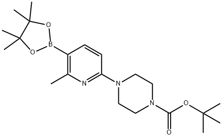 tert-butyl 4-[6-methyl-5-(tetramethyl-1,3,2-dioxaborolan-2-yl)pyridin-2-yl]piperazine-1-carboxylate|4-(6-甲基-5-(4,4,5,5-四甲基-1,3,2-二氧雜硼烷-2-基)吡啶-2-基)哌嗪-1-羧酸叔丁酯