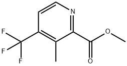 2-Pyridinecarboxylic acid, 3-methyl-4-(trifluoromethyl)-, methyl ester Struktur